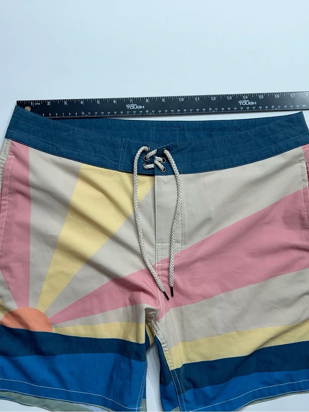 Faherty Soleil Board Short Mens 34 Unlined Swim Fall Sunset 7”Inseam Huckberry